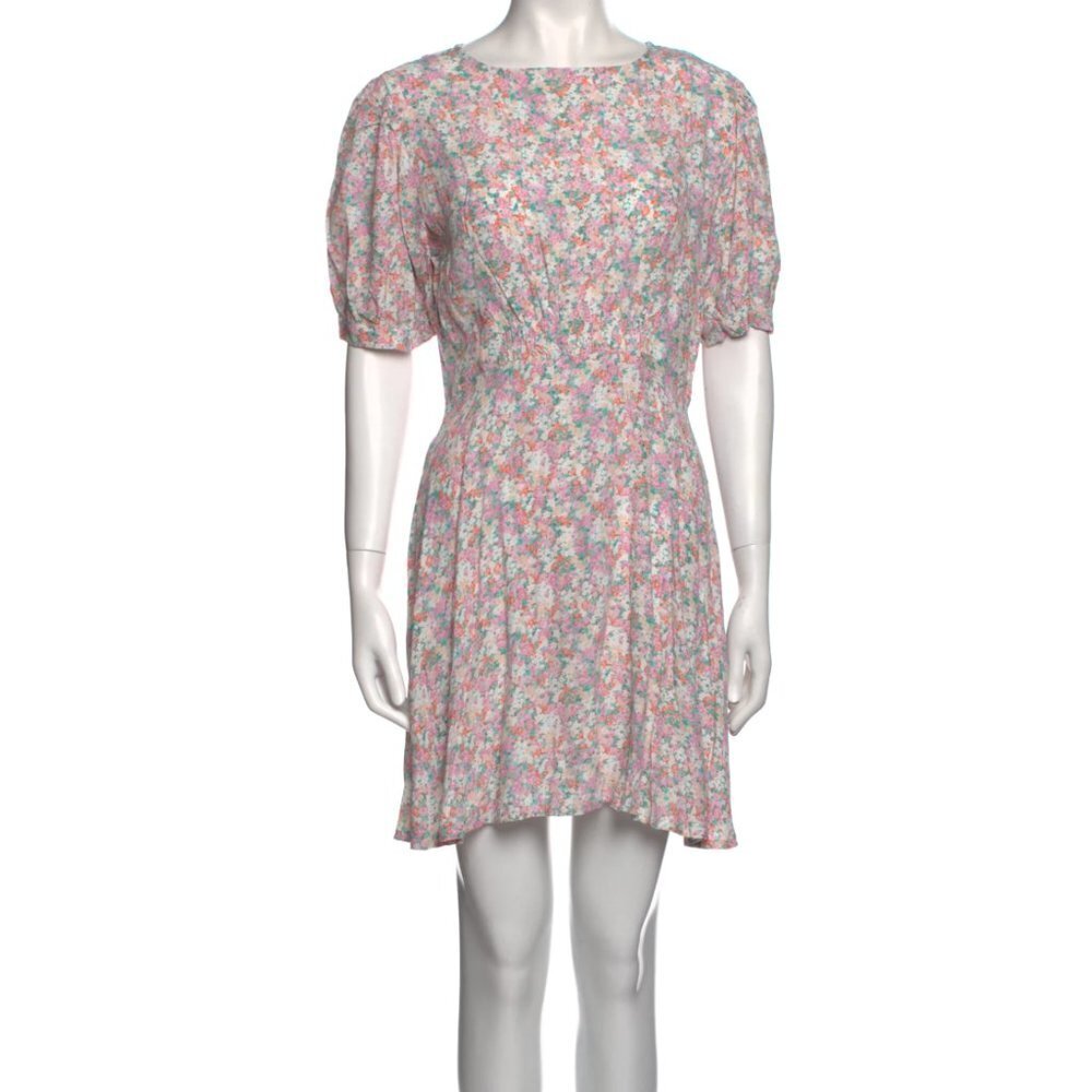 NWT Faithfull the Brand Sidonie Mini Dress in Vionette Floral Pink Size US6
